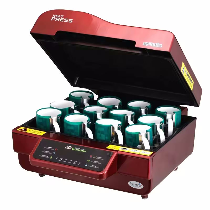 3D Sublimation Varmepresse - Krus - Mobilcover