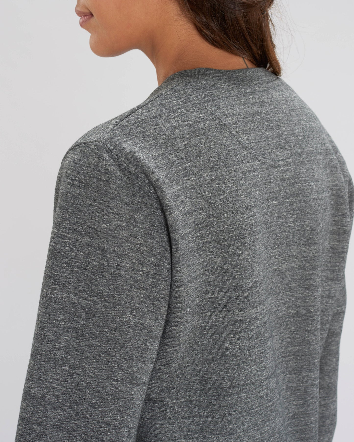 Changer Slub Heather Steel Grey Studio Front Detail 7 scaled