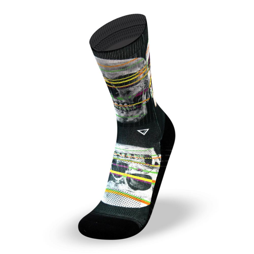 RX0024 lithe x ray skull socks performance black yellow green