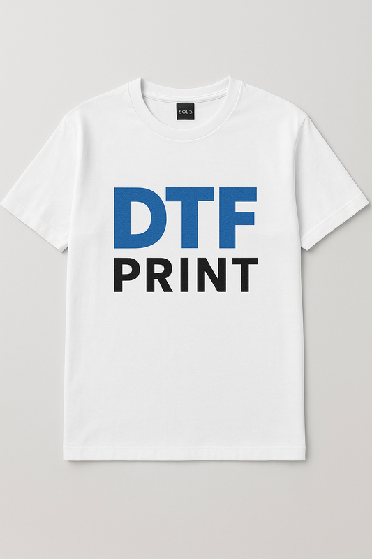 50 Custom T-shirts med stort tryk 28x28 cm – Specialtilbud
