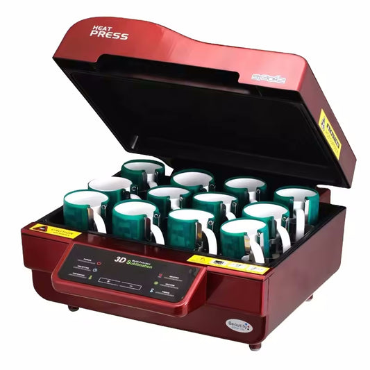 3D Sublimation Varmepresse - Krus - Mobilcover
