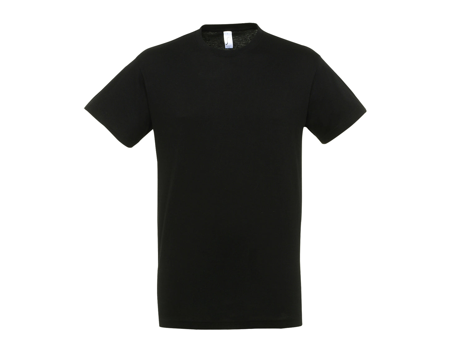 Sort T-shirt med logo tryk på bryst (DTF print)