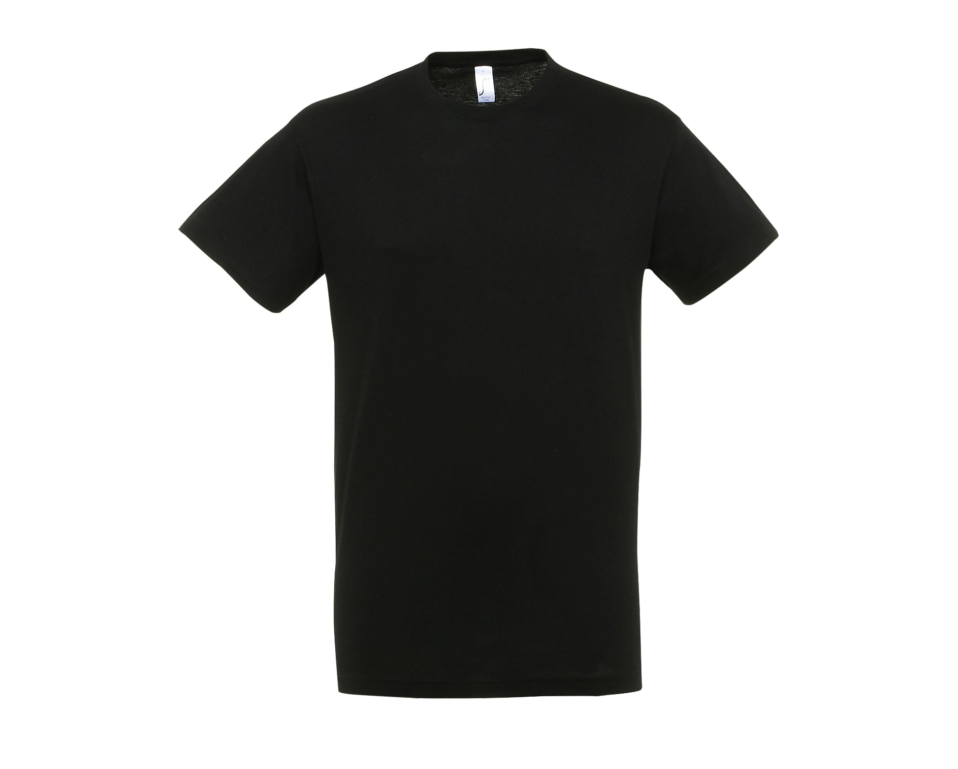 Sort T-shirt med logo tryk på bryst (DTF print)