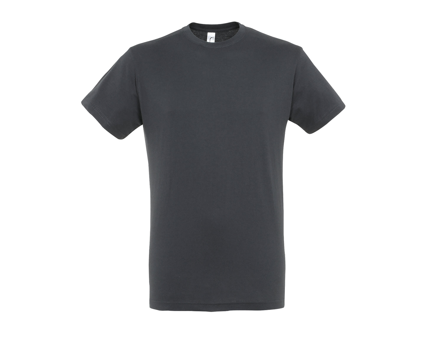 Grå T-shirt med logo tryk på bryst (DTF brysttryk)