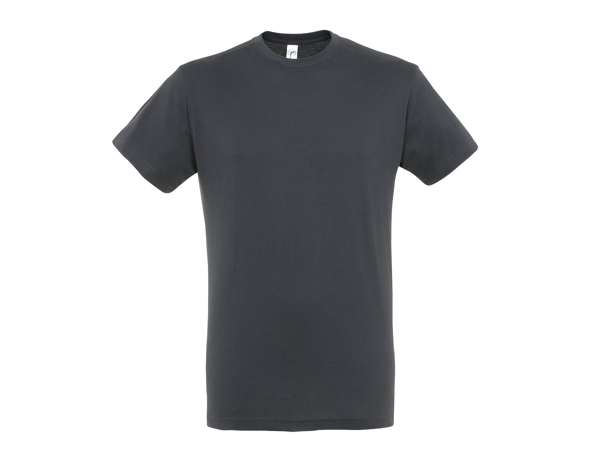 Grå T-shirt med logo tryk på bryst (DTF brysttryk)