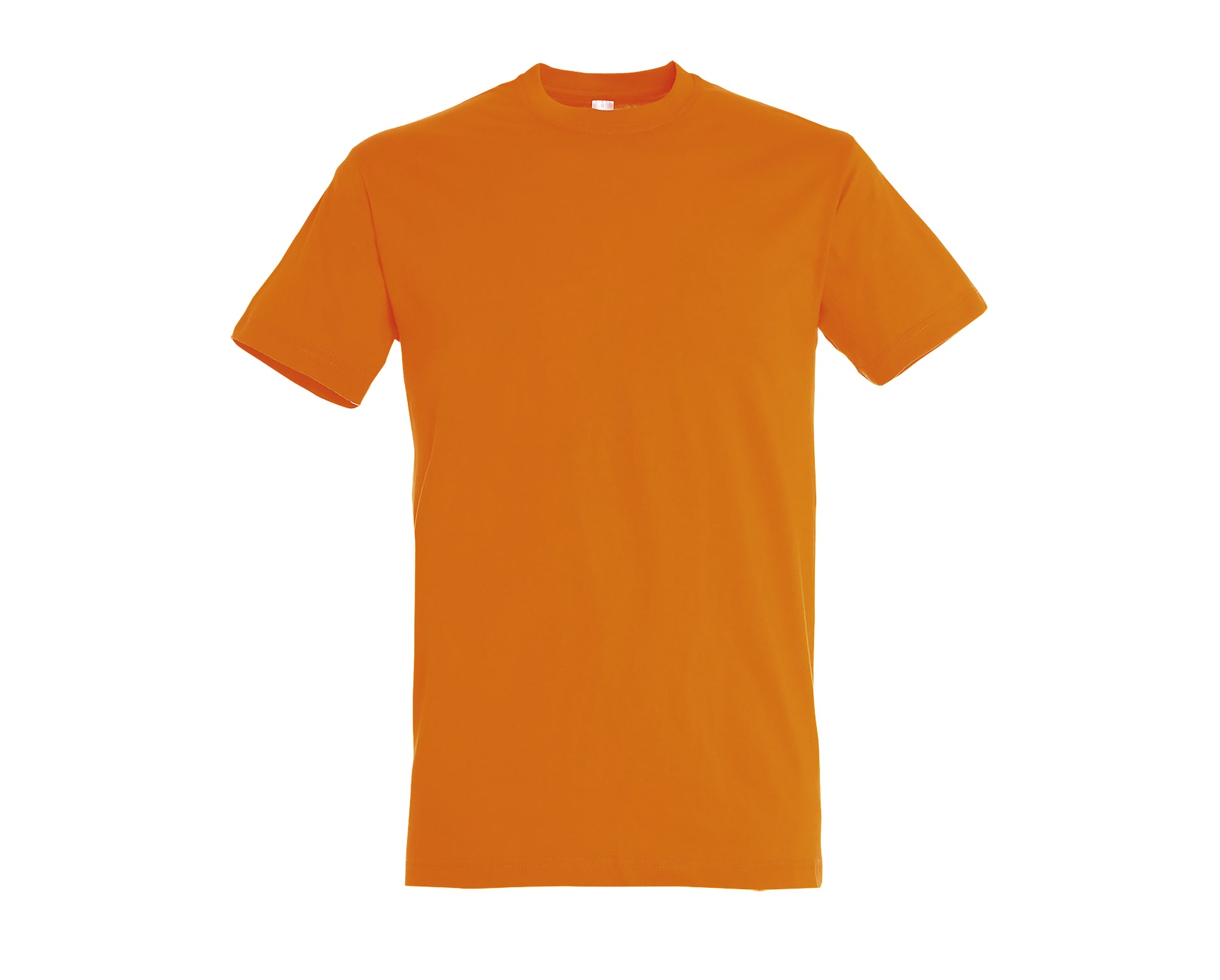 Orange T-shirt med logo tryk (DTF brysttryk)