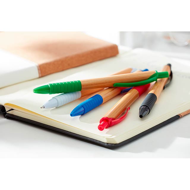Bamboo Ballpoint Pen with Rubber Grip