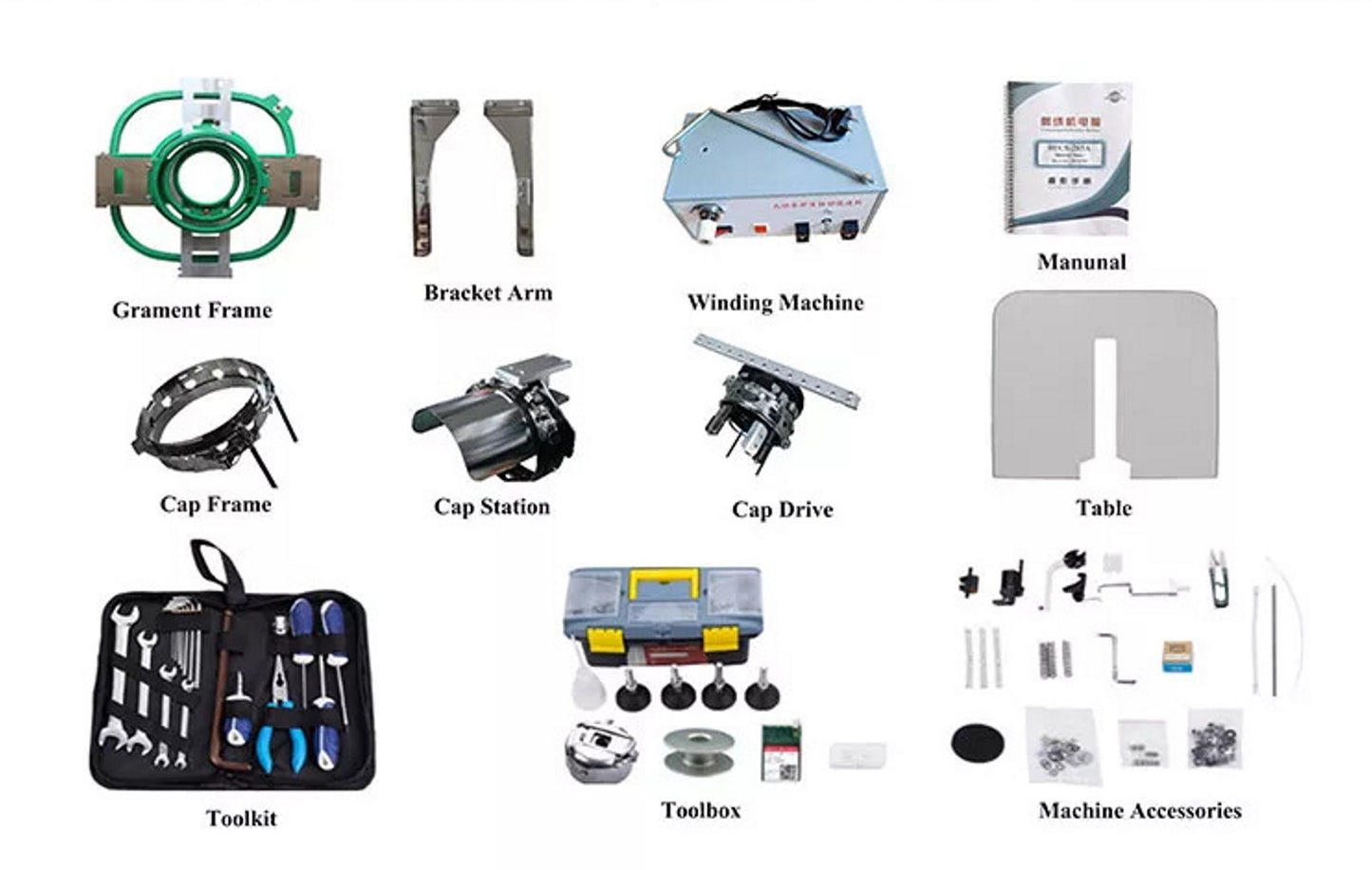 Lejia Industrial 15 Nadeln Einkopf-Stickmaschine inkl. Kappenrahmen