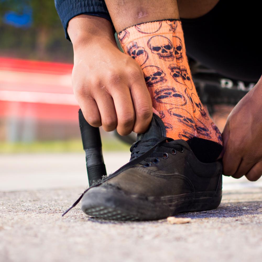 S0007 lithe skully bmx socks